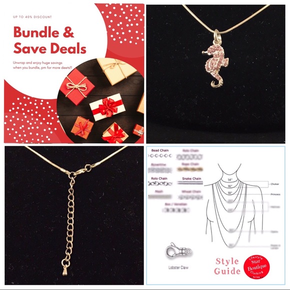 Jewelry - Blushing mermaid’s companion seahorse pendant